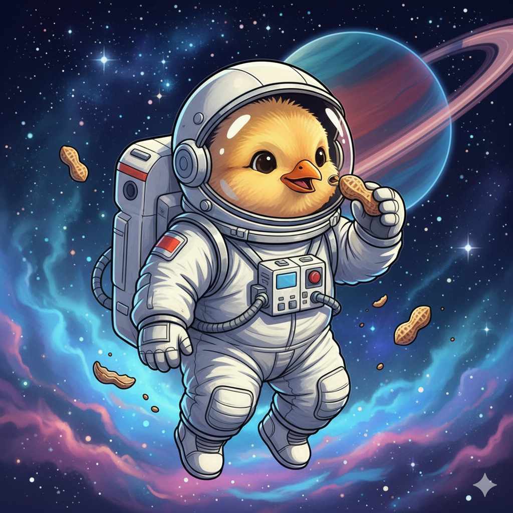 太空小雞吃花生